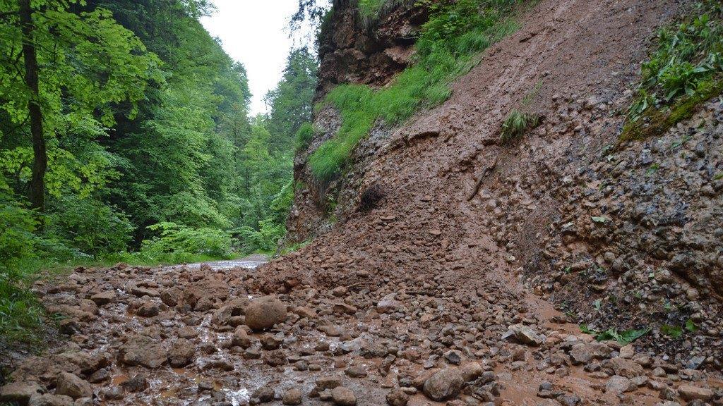 Hochwasser-Schäden in der Glasenbachklamm