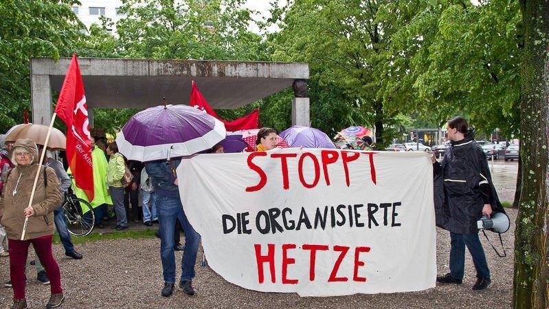 Bettler-Protestmarsch in Salzburg