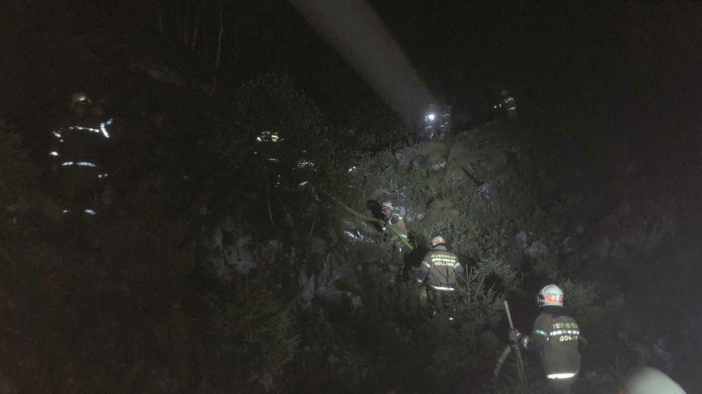 Unwetter über Salzburg: Waldbrand in Golling
