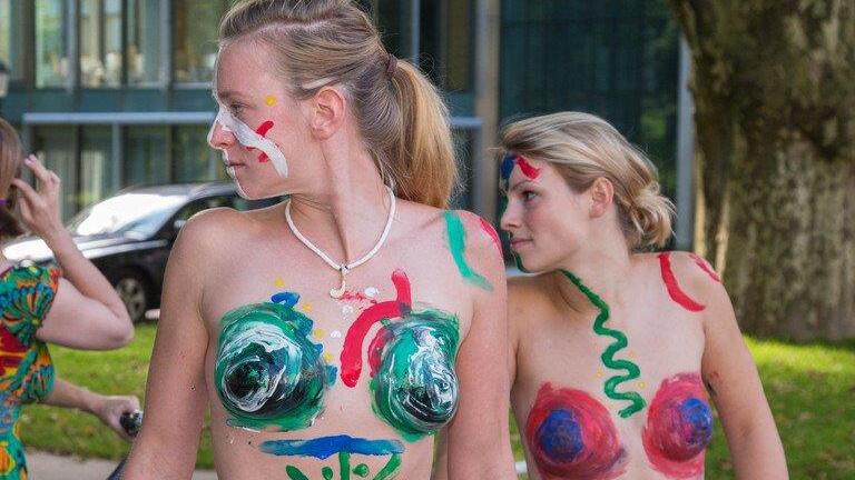 "World Naked Bike Ride" in Salzburg I