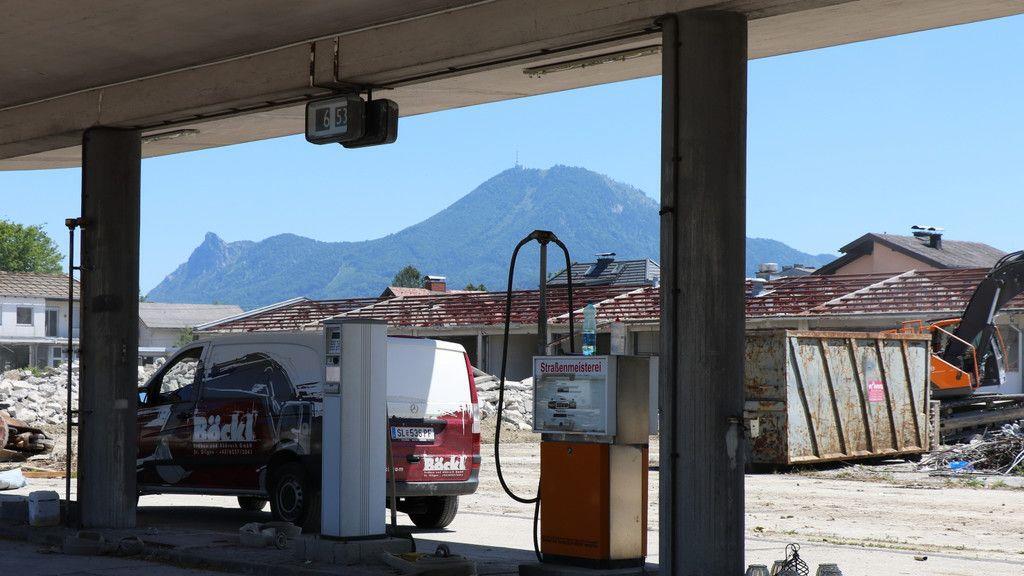 Abrissarbeiten in der alten Autobahnmeisterei