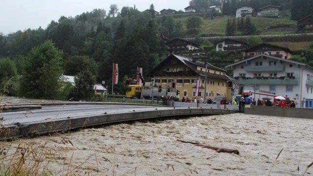 Hochwasser in Bruck und Mittersill