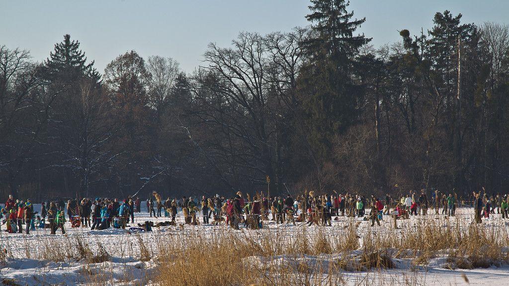 Eislaufen am Lepi-Weiher