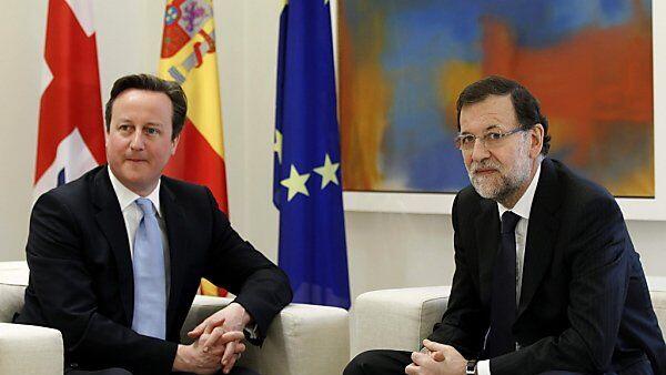 Rajoy und Cameron bei einem Treffen im April