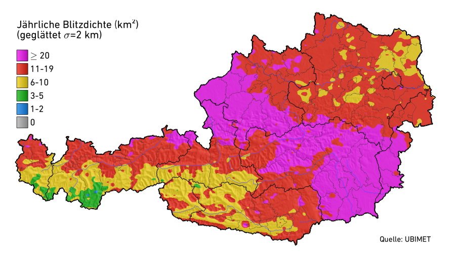 Blitzdichte Österreich