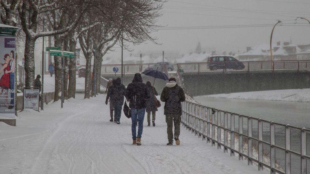 Schneechaos in der Stadt Salzburg