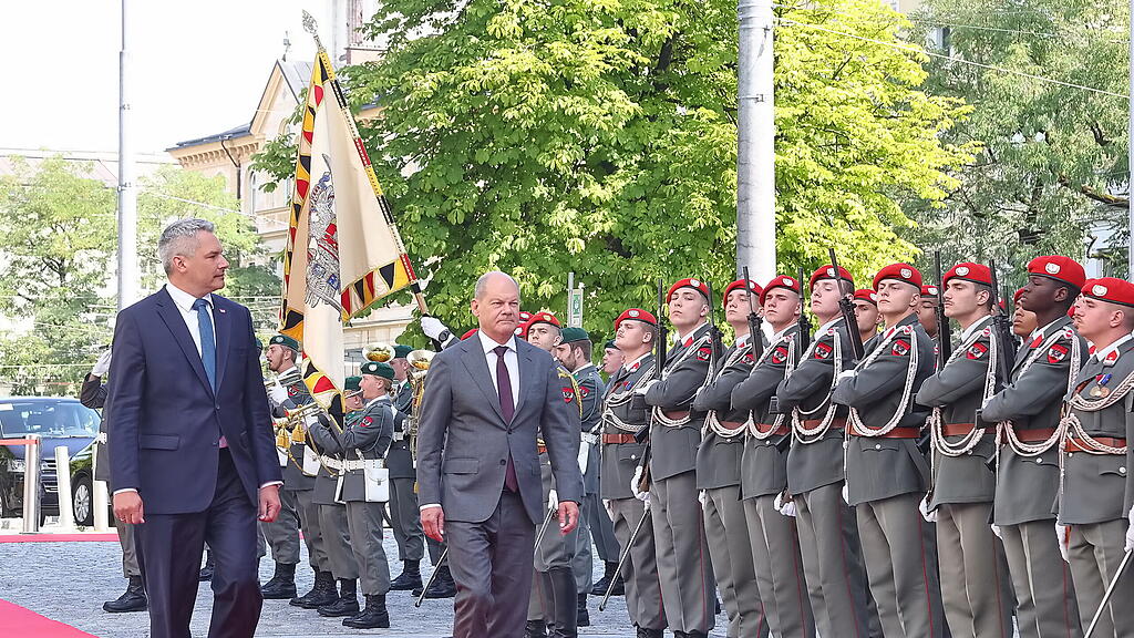 Olaf Scholz trifft Nehammer in salzburg