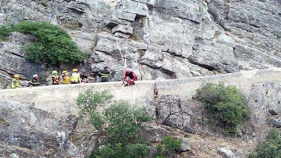 Flut in Schlucht in Italien