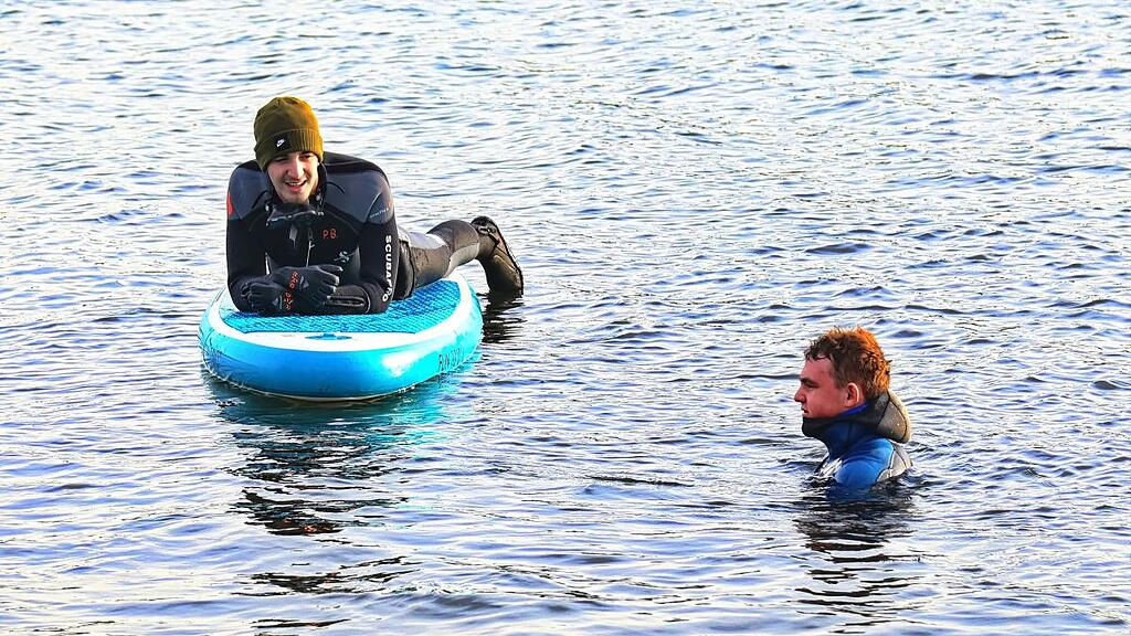 Silvesterschwimmen im Obertrumer See