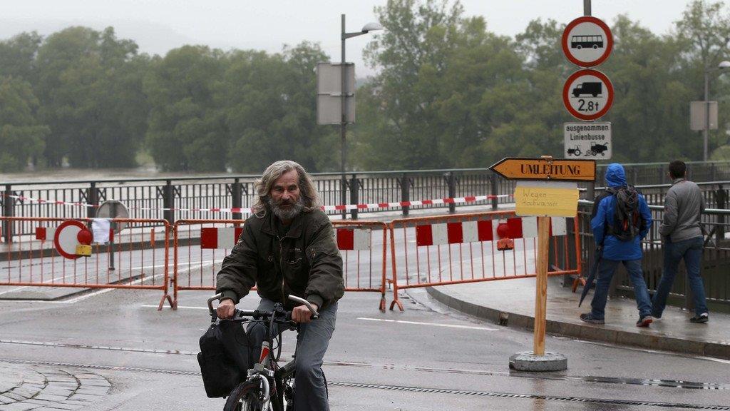 Hochwasser in Braunau: Innbrücke gesperrt