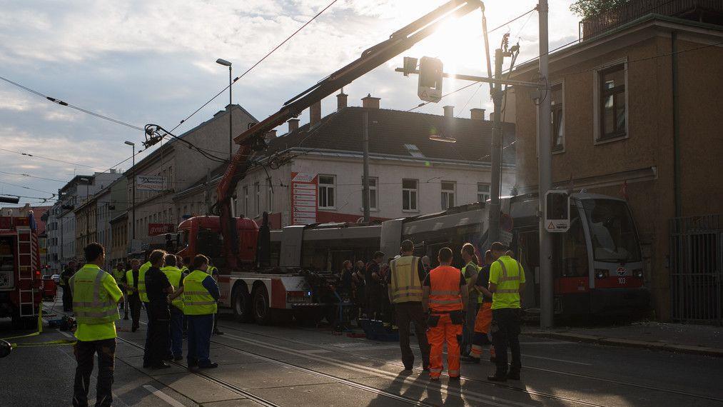 Straßenbahn entgleist in Wien