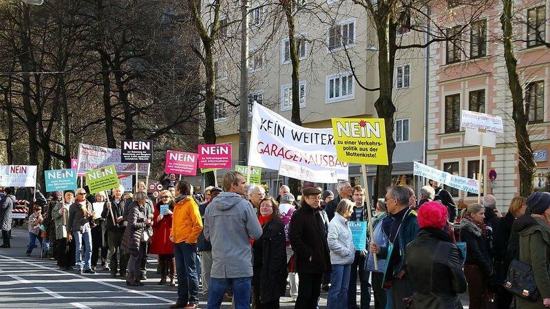 Demo gegen Mönchsberggaragen-Ausbau, I