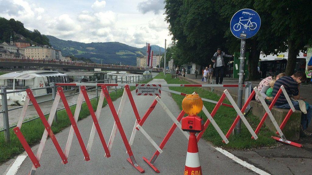 Radunterführungen in der Stadt Salzburg gesperrt