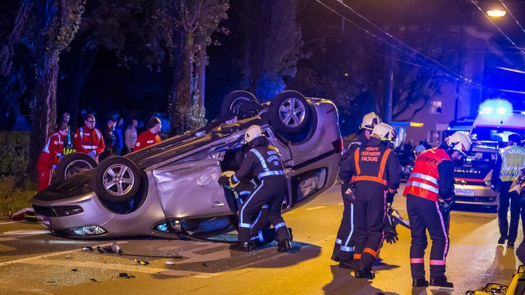 Pkw-Überschlag in der Stadt Salzburg