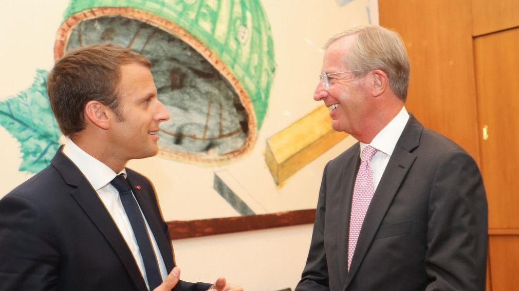 Emmanuel Macron im Festspielhaus
