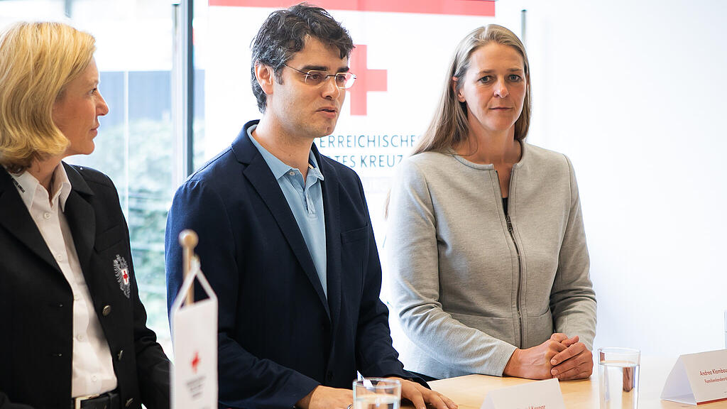 PK Rotes Kreuz, Sabine Kornberger-Scheuch, Daniel Kaspar, Andrea Klamauer