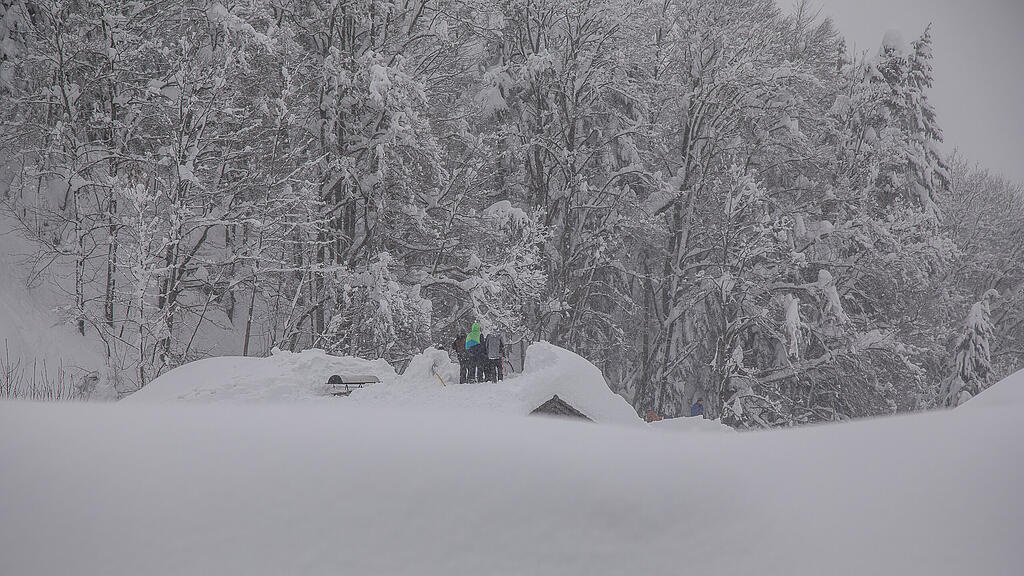 Über zwei Meter Schnee in Krispl