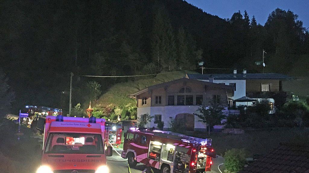 Großeinsatz bei Brand in Bischofswiesen