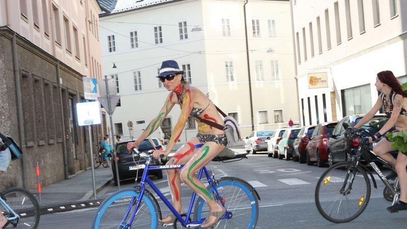 World Naked Bike Ride in Salzburg