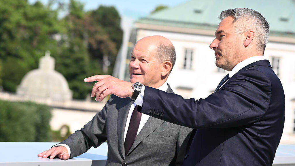 Olaf Scholz auf Salzburg-Besuch mit Karl Nehammer