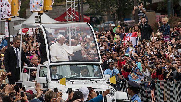 Begeisterung für den Papst in Philadelphia