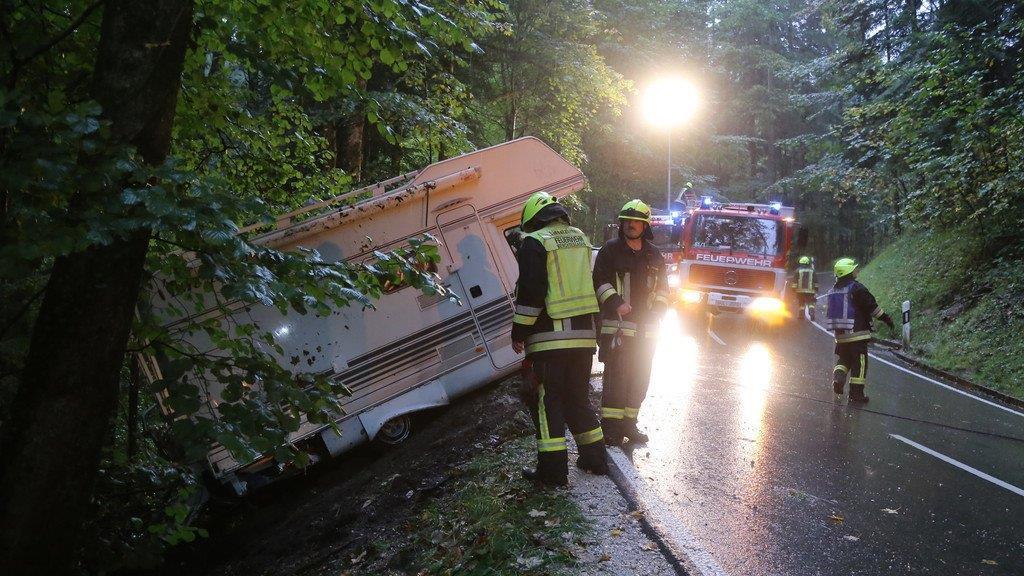 Wohnmobil umgestürzt
