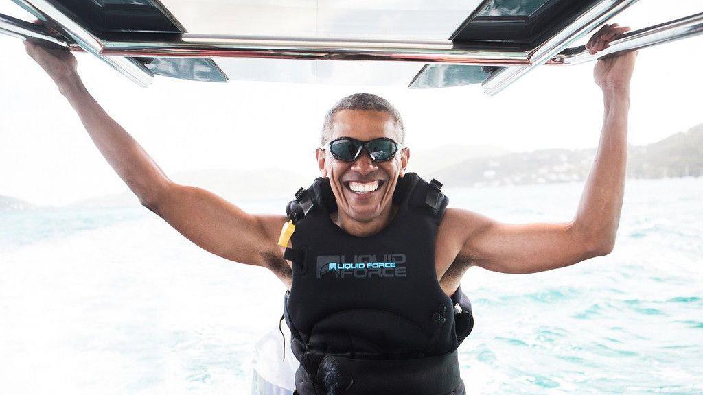 Obama beim Kitesurfen