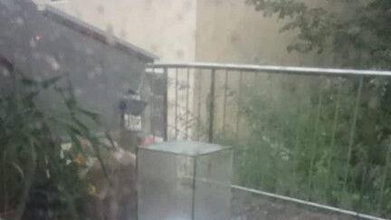 Hagel in der Stadt Salzburg