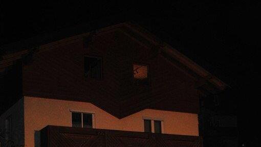 Fernseher in Flammen
