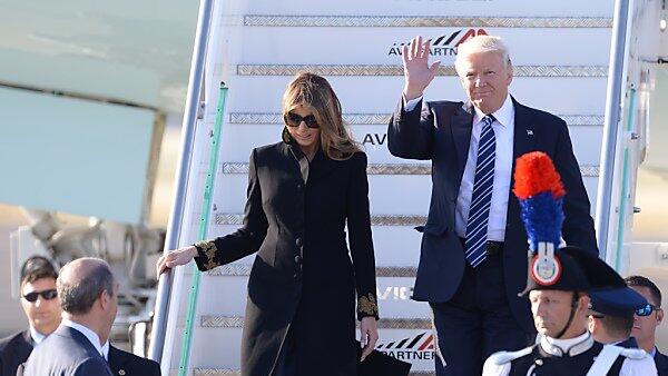 In Rom eingetroffen ist der US-Präsident bereits
