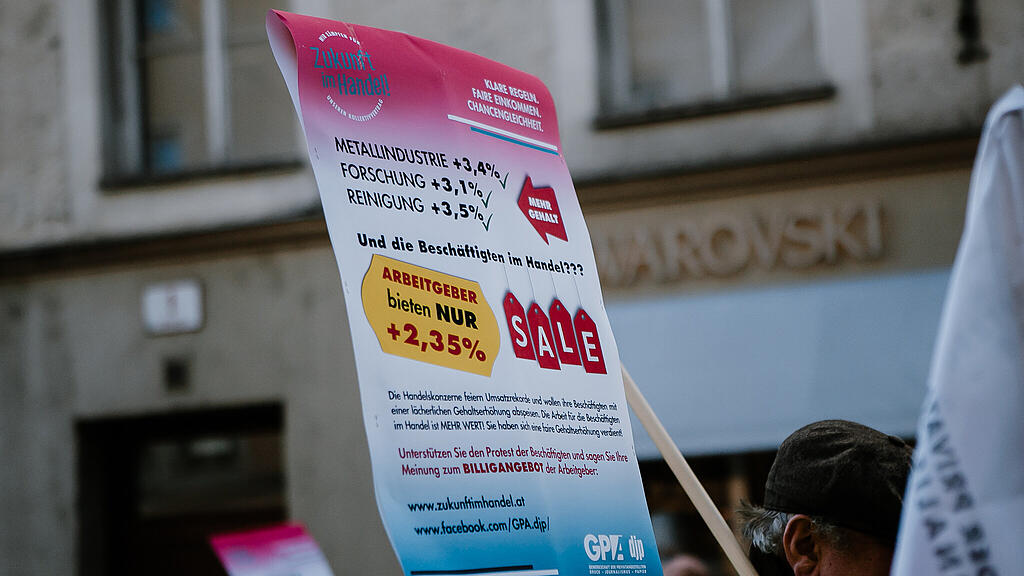 Protestkundgebung GPA-djp Salzburg