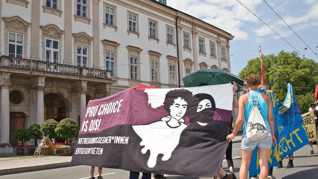 Pro Choice-Demo in Salzburg