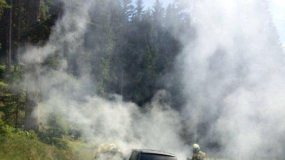 Fahrzeugbrand am Hochkönig