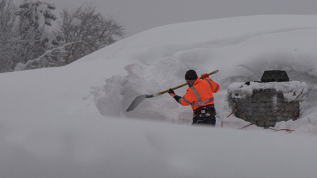 Über zwei Meter Schnee in Krispl