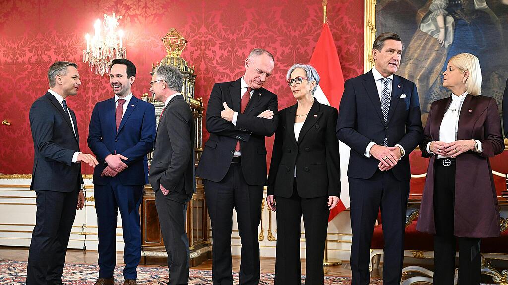 Angelobung der Dreierkoalition, Bundesregierung