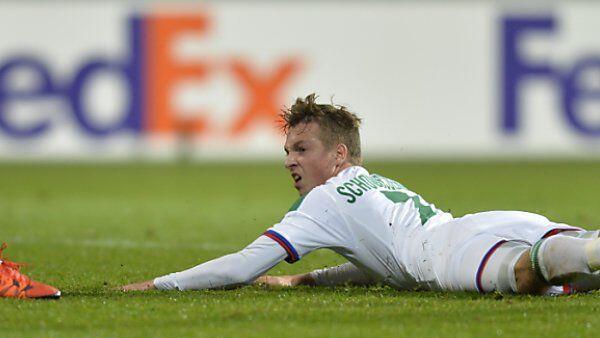 Schobesberger stolpert, der Ball springt am Tormann vorbei ins Tor