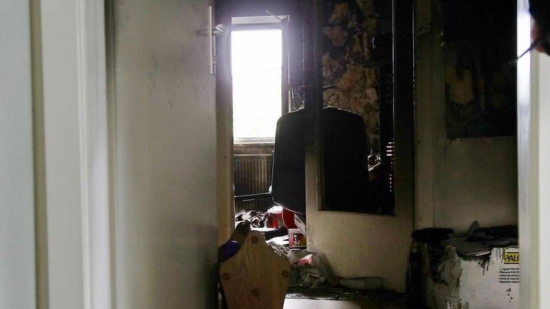 Bilder des Wohnungsbrandes
