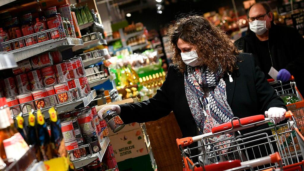 Einkaufen, Supermarkt, Maske, MNS, Corona, SB