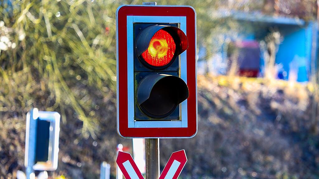 Bahnübergang, Ampel, Zug, Gleis, SB