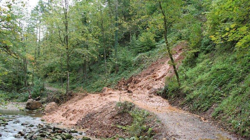 Glasenbach Klamm gesperrt