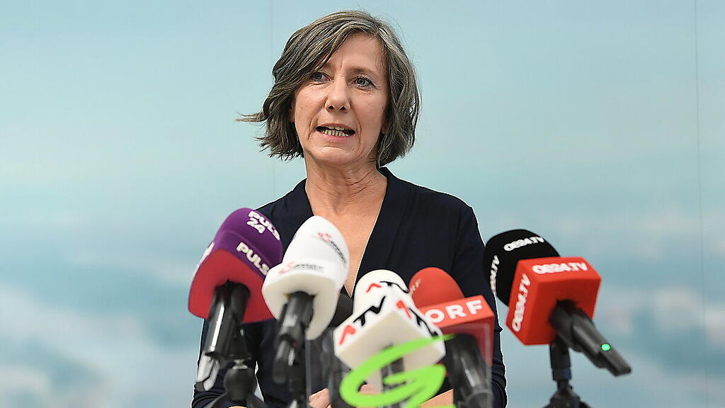 Birgit Hebein beim Start der türkis-grünen Koalitionsverhandlungen