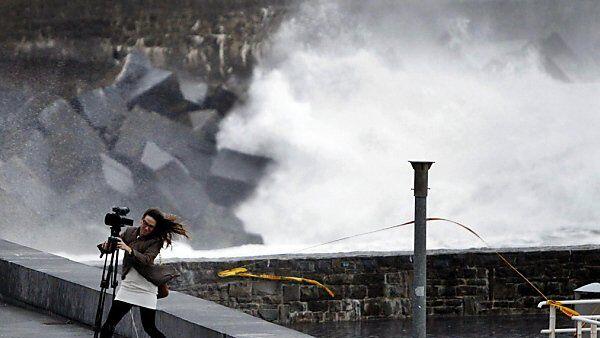 Sturm an der spanischen Atlantikküste