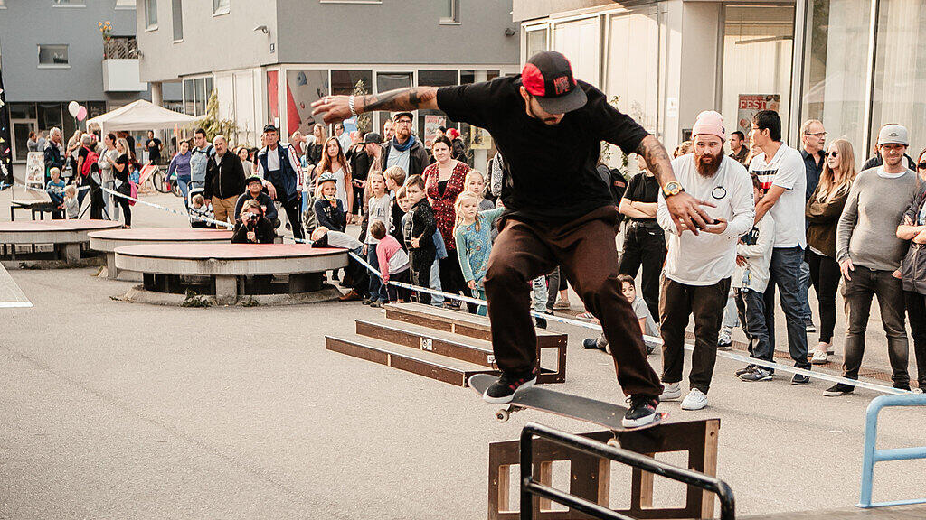 Skateboarder zeigten beim Stadtwerk-Fest ihr Können.