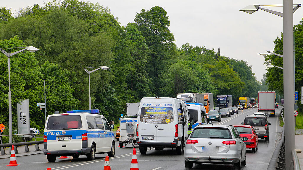 Grenzkontrollen an Grenze in Freilassing