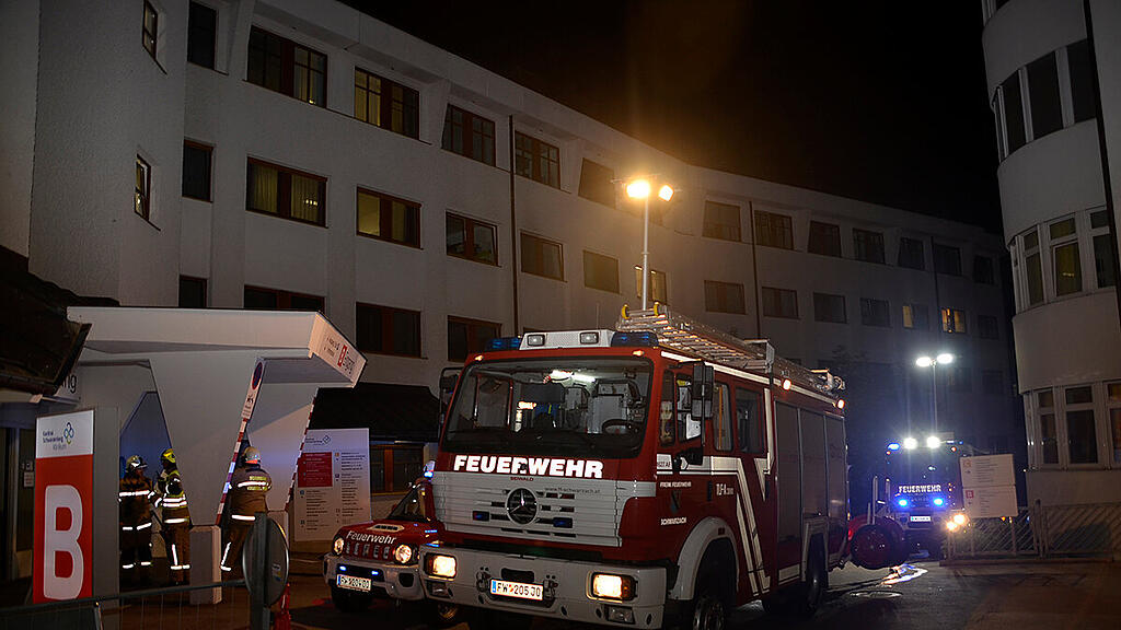 Feuerwehreinsatz Krankenhaus Schwarzach