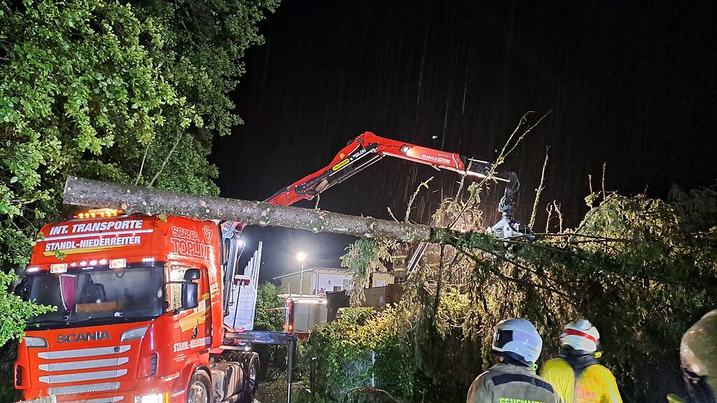 Unwetter-Sch\u00e4den in Lamprechtshausen
