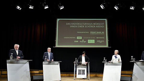 Hundstorfer, Van der Bellen, Griss und Khol diskutierten