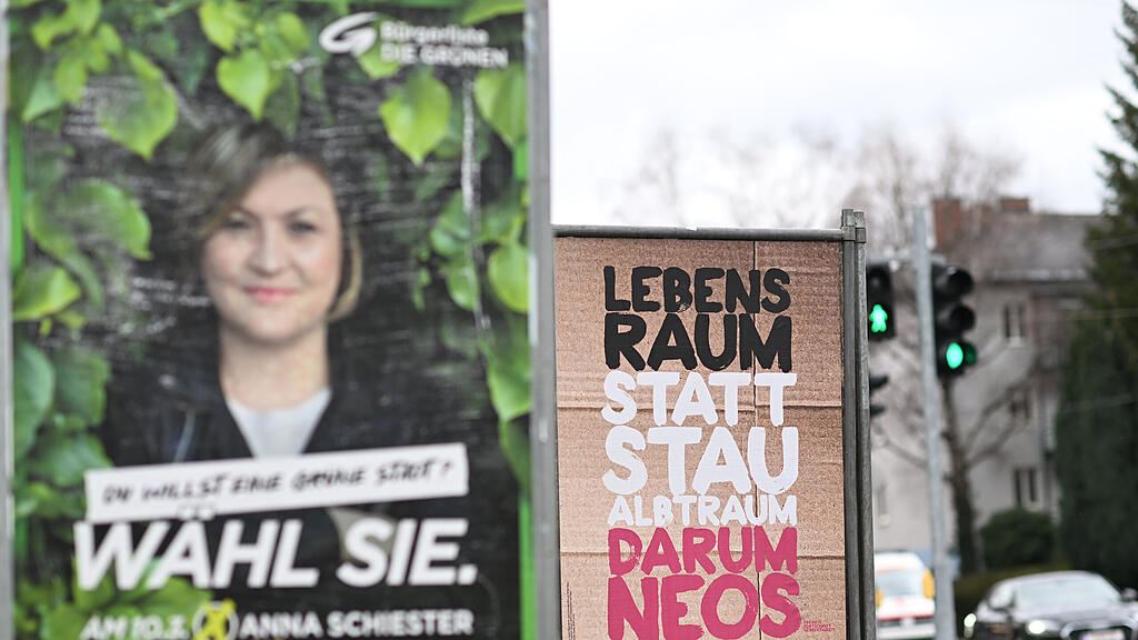 Gemeindewahl: Wahlplakate in Salzburg-Stadt