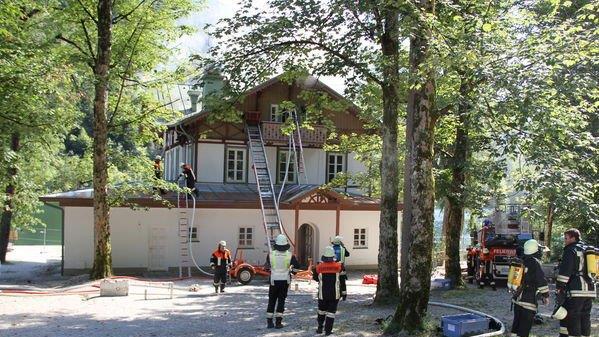 Gasthaus am Thumsee in Flammen