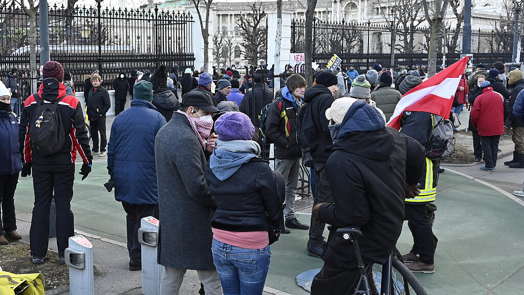 Demo gegen Impfpflicht in Wien